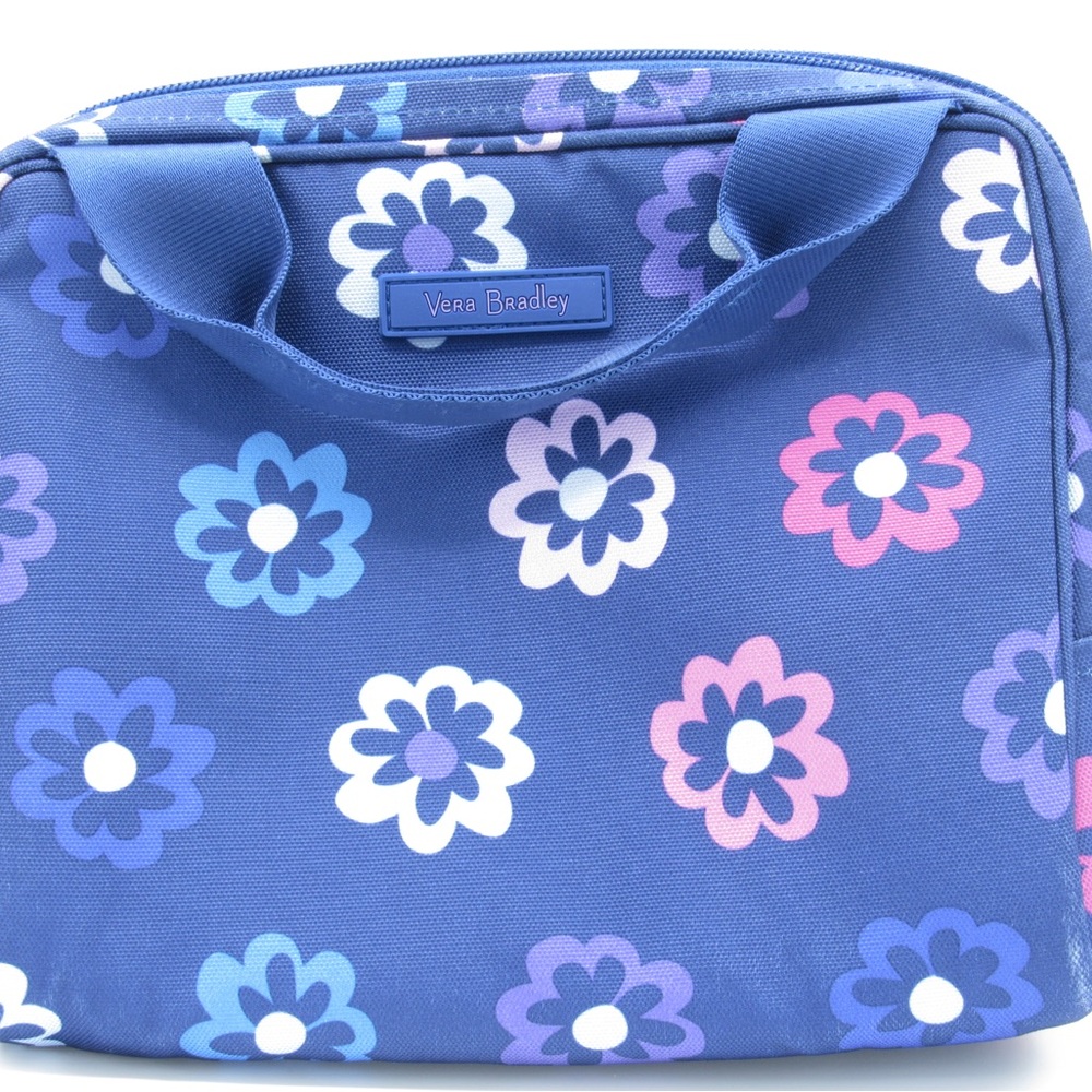 Vera Bradley Floral Belt Bag Fanny Pack Multi Zip Pocket Compartments Blue